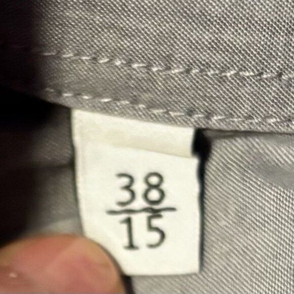 Valentino Tailored Fit Blue Button Up Shirt Men's Size 38-15 Medium Work Casual - Picture 4 of 10